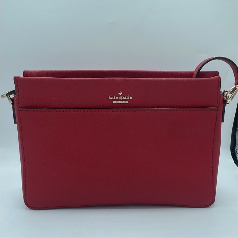 Kate Spade Red Crossbody Bag with Gold Hardware